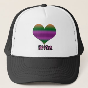 Casquette Soyez à moi Valentine Purple Stripe Coeur