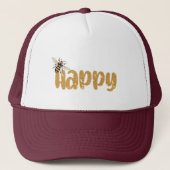 Casquette Soyez Mignonne Soyez Heureux Nature Miel Bee Honey (Devant)