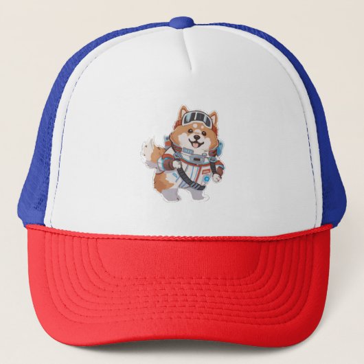 Casquette Space Dog en costume d'astro (Devant)