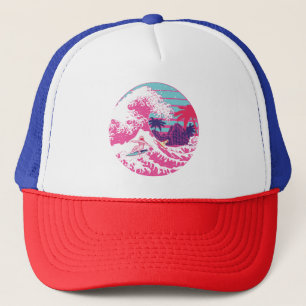 Casquette Spaceman surfant La Grande vague