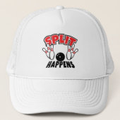 Casquette Split Happens Bowling Drôle (Devant)