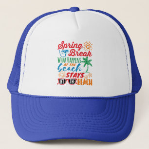 Casquette Spring Break What Happens at the Beach Funny Party