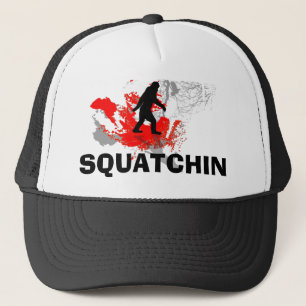 Casquette Squatchin avec Bigfoot noir