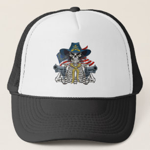 Casquette squelette de la guerre civile américaine avec cas