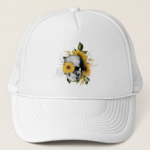 Casquette Squelette de tournesol gothique
