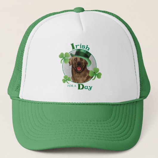 Casquette St. Patrick's Day Chocolate Lab (Devant)
