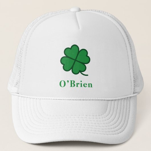 Casquette St. Patrick's Day | Conception de trèfle avec nom (Devant)