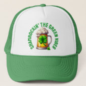 Casquette St. Patrick's Day Shamrockin' the Green Vibes (Devant)