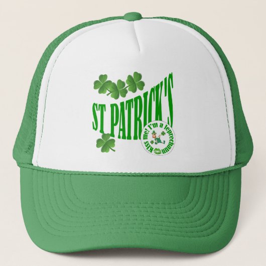 Casquette St Patrick's, embrasse-moi je suis un leprechaun (Devant)
