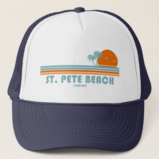 Casquette St. Pete Beach Floride Palmiers solaires (Devant)