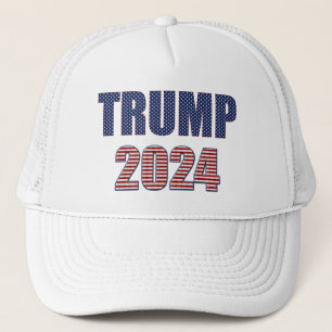 Casquette Stars and Stripes Typographie Trump 2024
