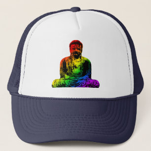 Casquette Statue de bouddha arc-en-ciel