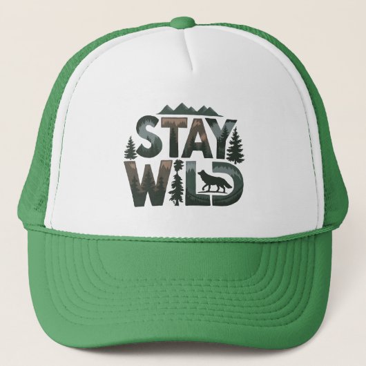 Casquette Stay Wild - Conception inspirée de la nature (Devant)
