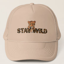 Stay Wild - Empreinte de léopard & Cheetah Head