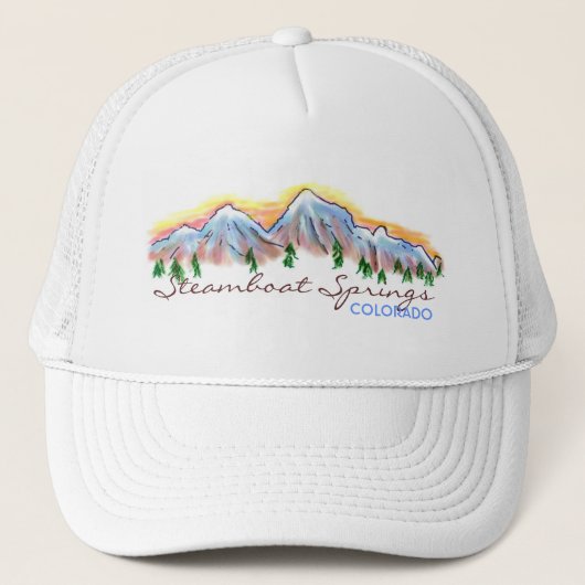 Casquette Steamboat Springs Colorado mountain art hat (Devant)