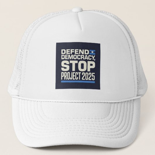 Casquette Stop Project 2025 - Défendre la démocratie - Vote (Devant)