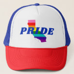 Casquette Stripes gay pride sur Rainbow en Californie<br><div class="desc">Customisez avec votre choix de casquette; Customisez le texte comme vous le souhaitez</div>