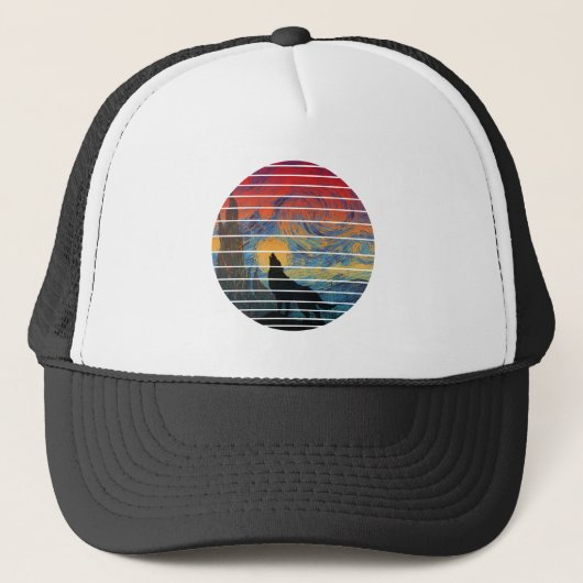 CASQUETTE STYLE ABSTRAIT HURLEMENT DE LOUP (Devant)