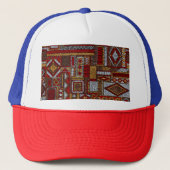Casquette Style Patchwork Impression ethnique brodée (Devant)