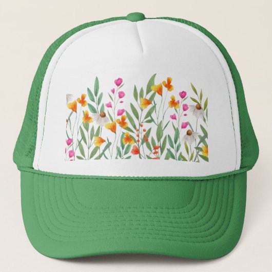 Casquette Sublimation fleur sauvage (Devant)