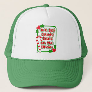 Casquette Sucre de canne sur le cerveau Noël Drôle Slogan