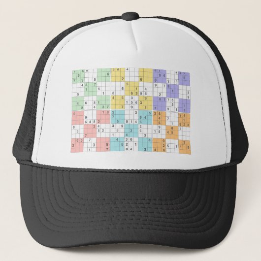 Casquette sudoku pastel (Devant)