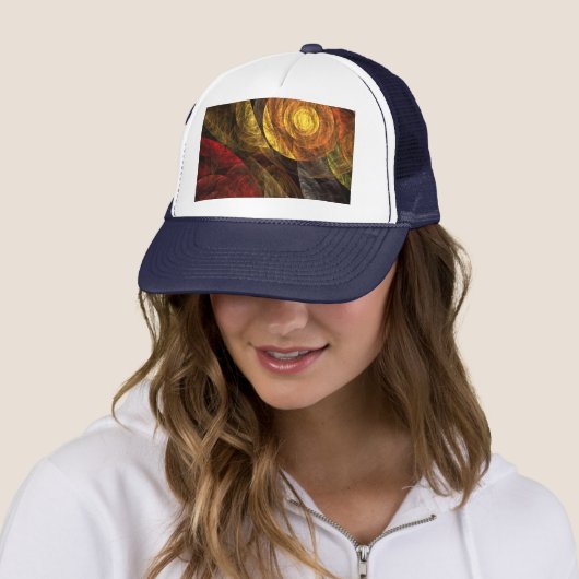 Casquette Sun Flower Floral Moderne Art Motif Abstrait (En situation)