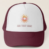 Casquette Sun Image Ajouter son propre texte imprimé Super E (Devant)