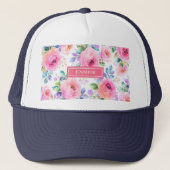 Casquette Sunrise Floral Boho Custom Name Design             (Devant)