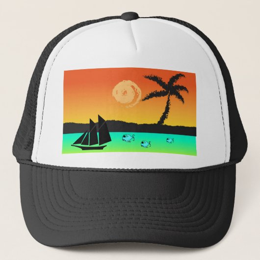 Casquette Sunset de l'île (Devant)