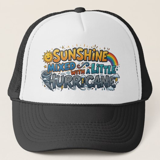 Casquette Sunshine Mixed With a Little Hurricane Trucker Hat (Devant)