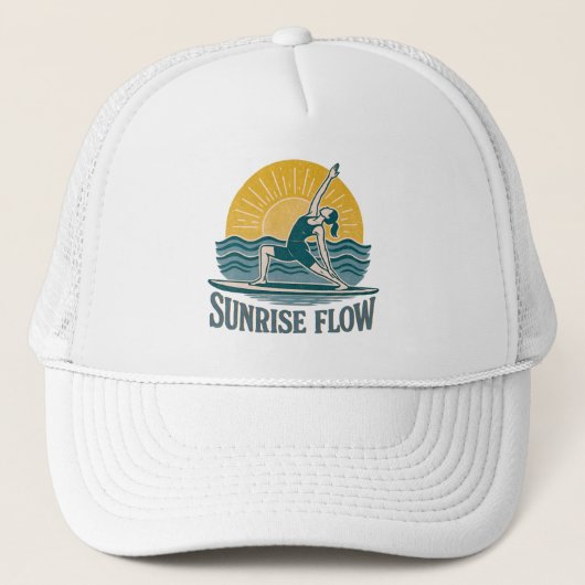 Casquette SUP Sunrise Flow Paddleboard Yoga | Impression gra (Devant)