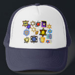 Casquette Super Etoiles Juives Heureux Hannukah!<br><div class="desc">De belles étoiles de David ornent ce casquette de baseball. Idéal pour les fêtes et événements de vacances ! De la ligne design Kabbalah Rocks. Joyeux Chanoukah !</div>