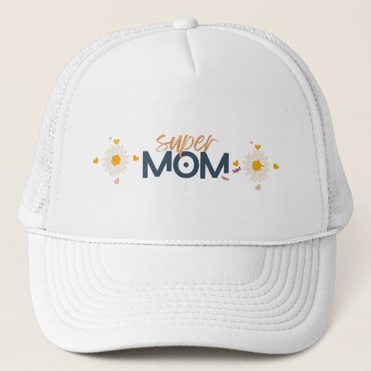 Casquette Super MOM Fleur (Devant)