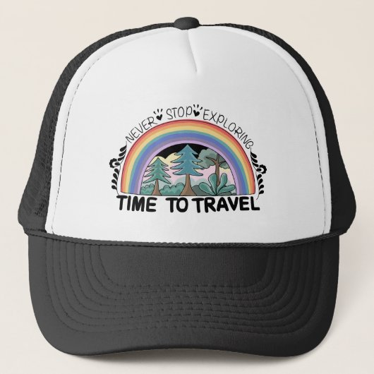 Casquette Superbe art de mots explorant (Devant)