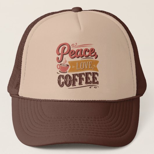 Casquette Superbe café art rétro  (Devant)