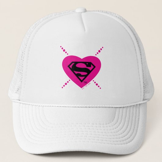 Casquette Supergirl Hearts Motif diagonal (Devant)