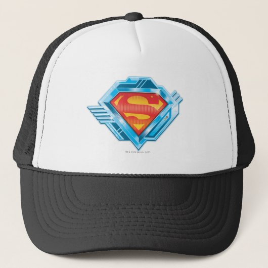 Casquette Superman S-Shield | Logo en métal rouge et bleu (Devant)