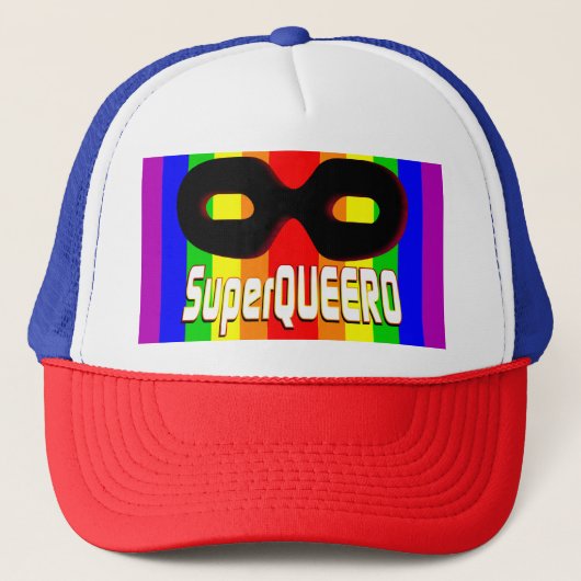 Casquette SuperQUEERO - Masque noir (Devant)