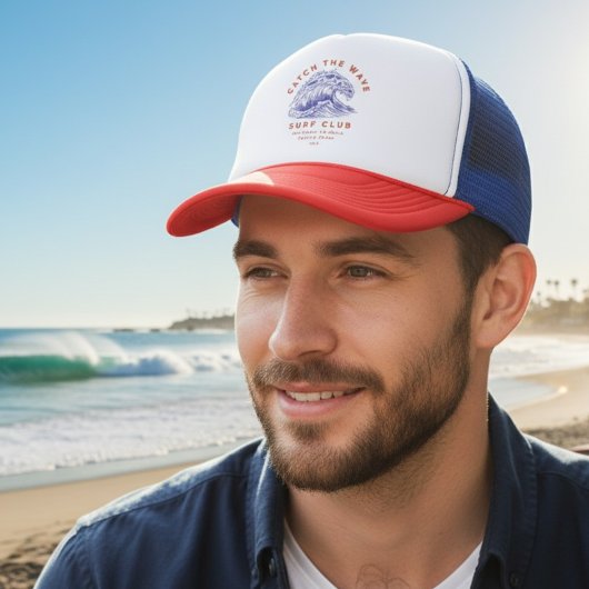 Casquette Surf Club Red White Blue California beach towns