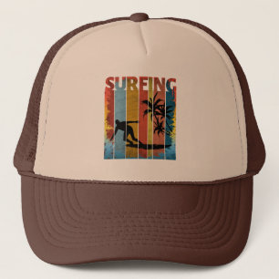 CASQUETTE SURF D'ÉTÉ VINTAGE