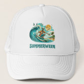 Casquette Surf Skeleton Summerween Beach Vibes (Devant)