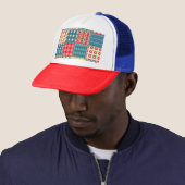 Casquette Surface composée vintage : motif arrière - plan pa (En situation)
