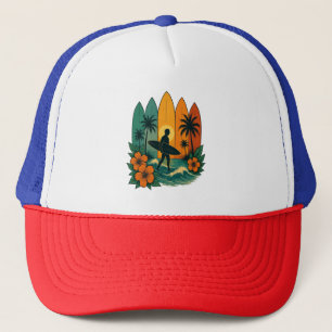 Casquette Surfboarder Ocean Wave Hawaii Beach Surfer Tee