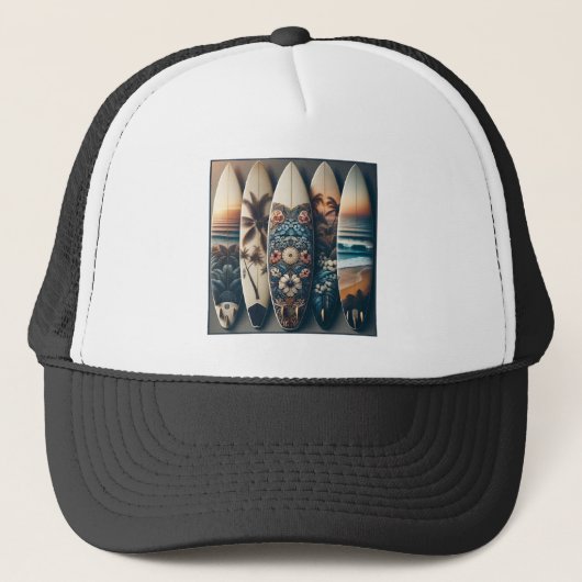 Casquette Surfboards peints hawaïens (Devant)