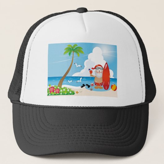 Casquette surfer santa claus (Devant)