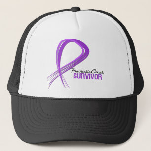Casquette Survivant grunge de Cancer pancréatique de ruban
