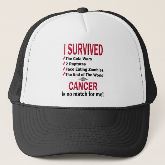 Casquette Survivant - Le cancer n'a rien à voir (Devant)