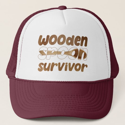 Casquette Survivor de la cuillère en bois Drôle expression i (Devant)