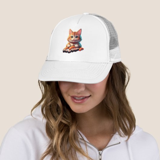 Casquette Sushi Cat (En situation)